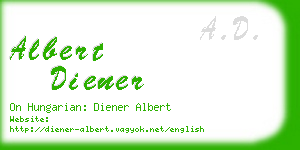 albert diener business card